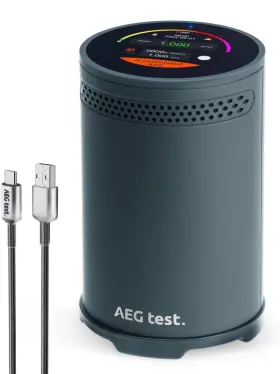 Hound-3699-6 Aegtest Hound-3699 Radon Detector 10-minute Measurement Updates Touchscreen Color Disp