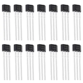 A3144 Allecin 20pcs Hall Effect Sensor 3144 Magnetic Detector 3-pin Electronic Component