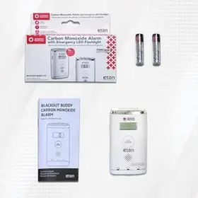 With10-year American Red Cross 75025481197 By Eton Carbon Monoxide Detector Battery