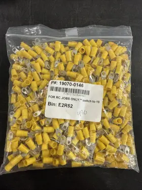 19070-0146 Amp Pack Of 490 Molex 10-12 Awg Ring Terminal Vinyl Insulated New