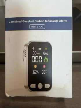 X004wncs5r Ancipure Carbon Monoxide Natural Gas Detector Temp Humidity Hd12-cg Rechargeable New