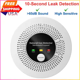 Aotiqual 190497989503 Natural Gas Detector Alarm - 10s Methane/propane Leak Alert Ch4 With 85 Db