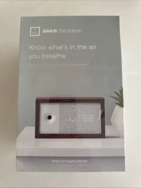 Awair 851255008187 2nd Edition Smart Air Quality Monitor- Walnut Case