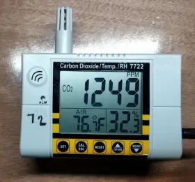 7722 Az Instruments Co2 Air Quality Monitor For Grow Room With Humidity And Temperature Sensors