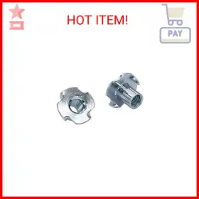 Binifimux 680727734350 100pcs 1/4-20 X 5/16 Inch Imperial 4 Pronged Tee Nuts Carbon Steel T