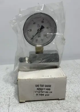 Brgt100 Blue Ribbon Gas Test Gauge 0-100 Psi 1/4 Inch Npt