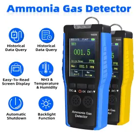 Bt-9000b Btmeter Ammonia Gas Detector 100ppm Nh3 Monitor Temperature Humidity Tester Alarm Mode