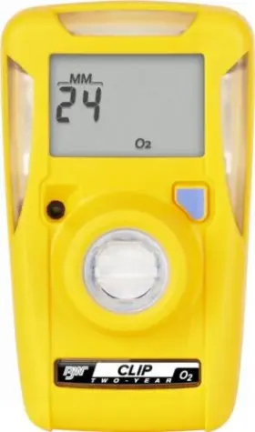 Bwc2-x Bw Technologies 45282 Clip Single Gas O2 Monitor 19 5/23 5 Yellow