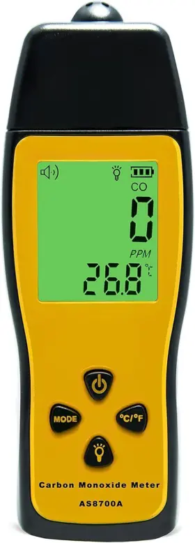 Cheffort 612409905314 Handheld Carbon Monoxide Meter Portable Orange Black