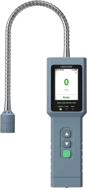 0-10000ppm Chnadks Jly-cp101 Gas Leak Detector Battery Powered 12.8 Inch Flexible Probe Usb-c
