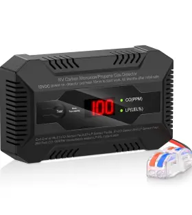 Chtoocy 786411740918 Alarma De Gas Propano Doble Lp/co Con Luz Indicadora Led 85 Db