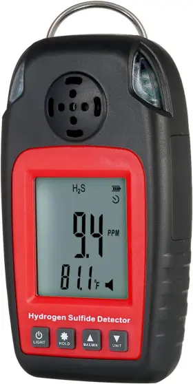 Danoplus 313041878898 H2s Monitor Digital Clip On 100ppm Gas Detector With Buzzer An