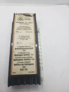 6719001 Dr Ger Drager Hydrogen Sulfide 1/c Detector Tubes Nib