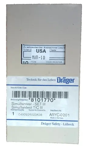 8101770 Dr Ger Drager Tube Simultantest Set Iii Emergency Response Kit
