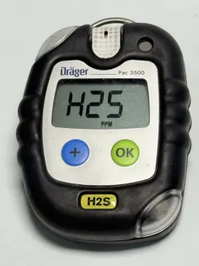 4543958 Draeger Drager Pac 3500 Hydrogen Sulphide H2s Gas Detector Monitor