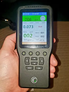 Egvoc-180 Eg Air Quality Detector - Pm2.5 Pm10 Pm1.0 / Tvoc Hcho Formaldehyde