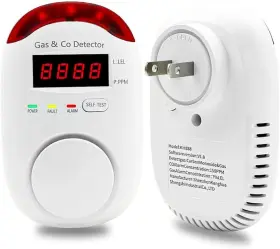 Flungsky 639394723372 Plug-in Natural Gas And Carbon Monoxide Detectors 2 In 1 Co &