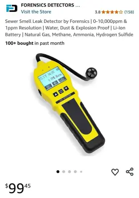 Fd-90e-yellow Forensics Detectors Gas Leak Detector Professional Sewer Propane And Combustibles Yellow