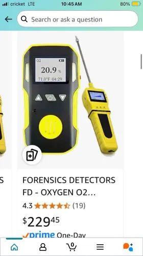 Fd-90a-02 Forensics Forensic Oxygen 02 Gas Detector/ Analyzer Pump W Probe New