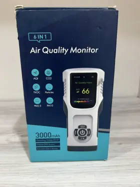 Fs115x1 Forsensal 6-in-1 Air Quality Monitor Indoor Co2 3000mah Aqi Tvoc T