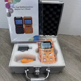 Giihoo 788404853995 Portable 4 Gas Monitor Personal Sound Light Vibration Multigas Detector Meter Re