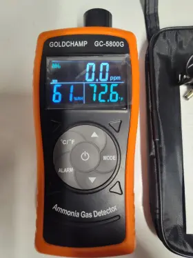 Gcca-5800g Goldchamp Ammonia Gas Detector Gc-5800g Nh3 Monitor Sensor With Range 0-100ppm And 0