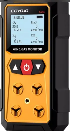 Gas4 Goyojo Gas Leak Detector 4-in-1 H2s Ex O2 Co - Reliable Home And Workplace Safety