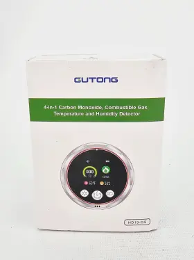 Hd13cg Gutong 4 In 1 Carbon Monoxide Gas Temperature Humidity Detector White