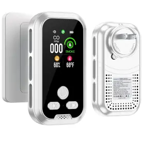 Cwq-us-hd11-1pcs-wh Hakinaku 4in1 Plug In Smoke And Carbon Monoxide Detector Combination Builti-in 2000 Mah
