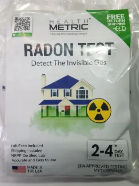 Health Metric 304369529470 Radon Home Test Kit All Fees Included Easy To Use Charcoal 2 Pack