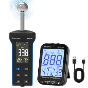 Hp-535g Holdpeak 5000t Ammonia Gas Detector 0-100ppm Nh Sensor And Non-destructive Moisture Meter Kit Us