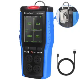 Hp-9000a Holdpeak Gas Monitor Leak Detector Analyzer Clip Rechargeable For H2s Co Lel And O2