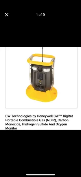 Hrr-g101079abk-000 Honeywell Bw Rigrat Transportable Multi-gas Area Monitor