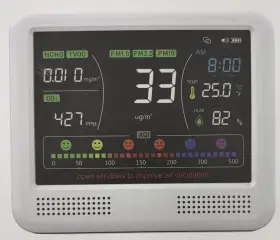 Ak-23 Hsclpm 5 Inch Display 16-in-1 Indoor Air Quality Monitor For Co2 Tvoc Temp Humidity Aqi