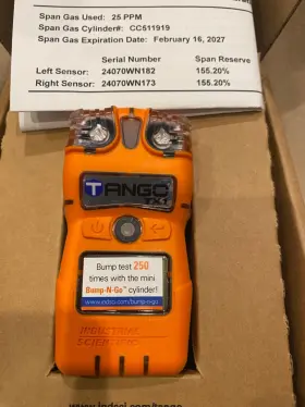 Tx1-2 Industrial Scientific Tango Tx1 Single Gas Detector Model#