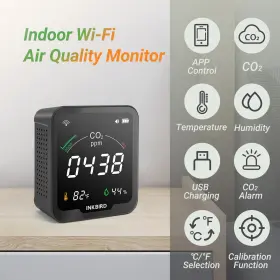 Inkbirdplus 765551474068 Indoor Air Quality Monitor Wireless Co2 Detector Accurate Ndir Sensor Gas Meter