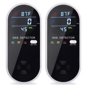 Kh Alert 658371266480 2 Packs Gas Detector And Alarm 3 In 1 Natural Detectors Propane Dete