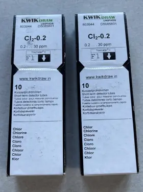Ci2-0.2 Kwik Draw 803944 2 Boxes 0.2-30 Ppm Gas Detection Tube