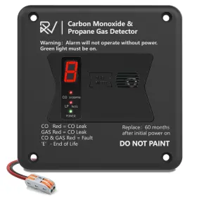 Leakbee 762736661022 Rv Carbon Monoxide And Propane Detector 2 In 1 Dual Co/lp Gas Alarm Replace