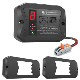 Hardwired-12v Leakbee 792936833752 Rv Dual Lp/co Alarm Carbon Monoxide And Propane Detector Dc