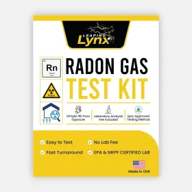 Ll-radonv2 Leaping Lynx Epa-approved Radon Test Kit For Home Lab Analysis Included Detects Gas