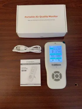 Haq66 Life Basics 10 N 1 Air Quality Monitor Wifi Temperature Humidity Aqi Co Hcho Tvoc