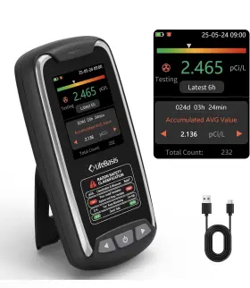 B0fcs1cryd Lifebasis Radon Detector With Tft Color Display First Data In 6 Hours Portable