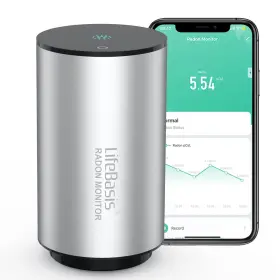 Rn-pro200 Lifebasis Life Basis Radon Detector For Home Smart Monitor Fast Capture Of Fluct