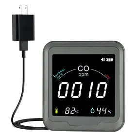 Pth-9d-ca Lsenlty Carbon Monoxide Detector High Accuracy B-co For Home-black