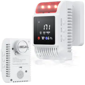 Luxy Sonic 793898791357 6 In 1 Carbon Monoxide Detectors And Smoke Detector Natural Gas White