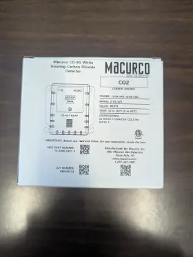 12-24v Macurco Cd-6g Series Carbon Dioxide Co2 Fixed Gas Detector White