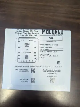 Cd-6mc Macurco Series Carbon Dioxide Co2 Fixed Gas Detector Manual Calibration