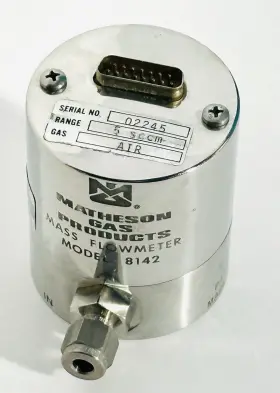 8142 Matheson Gas Flow Meter Air 5 Sccm Swagelok 1/4 Inch Tube Ports