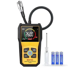Cgd02a-yellow Mestek Natural Gas Detector Leak With 12-inch Gooseneck And Colour Lcd